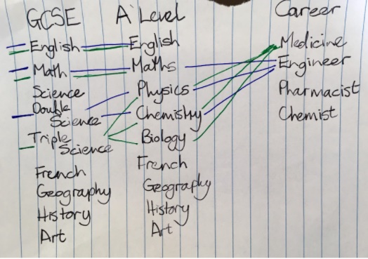 Relationship between qualifications and a carreer.