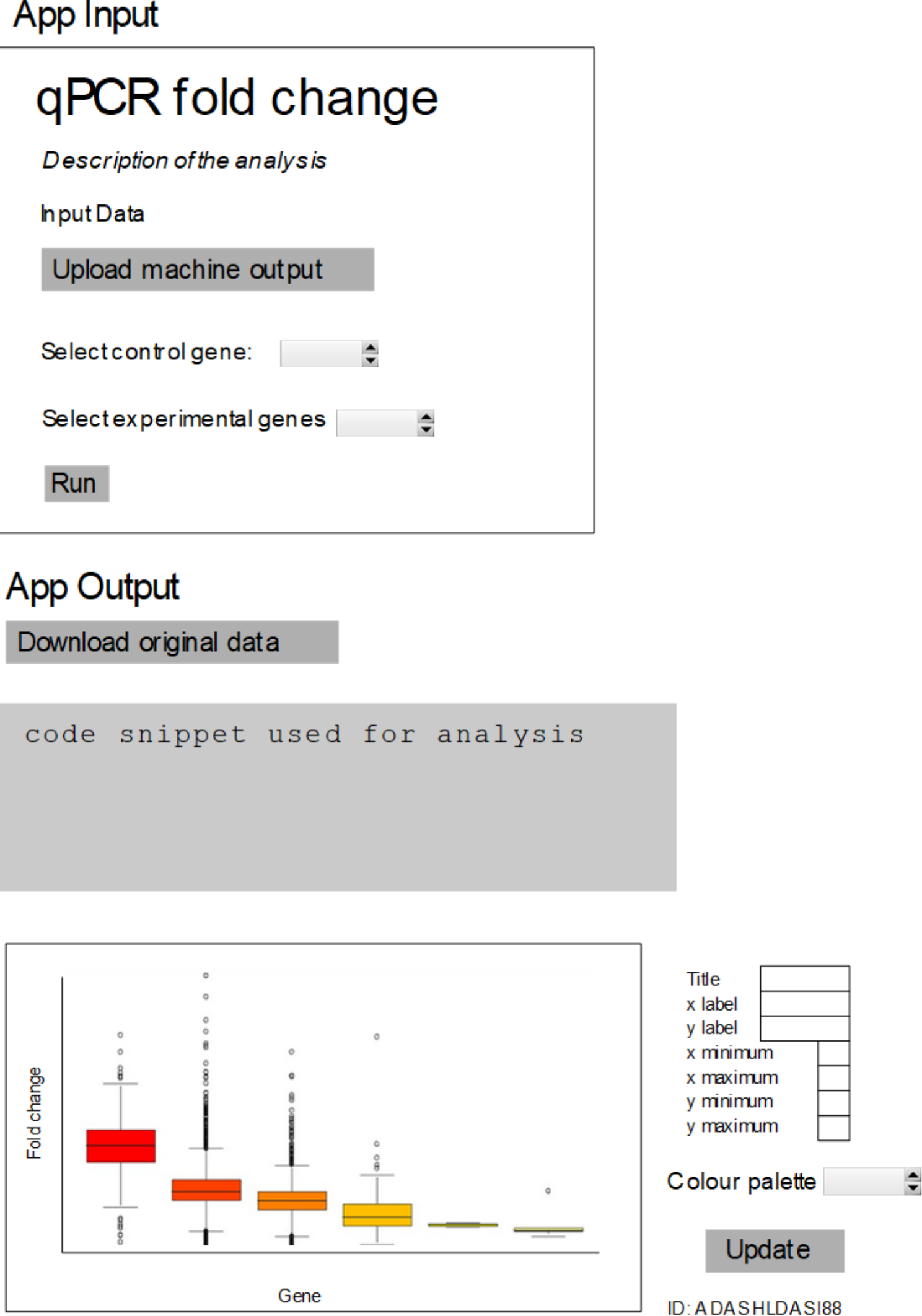 Interface mock-up.